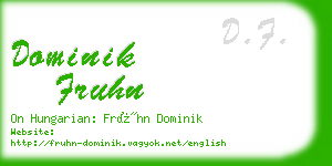 dominik fruhn business card